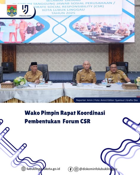 Wako Pimpin Rapat Koordinasi Pembentukan Forum CSR
