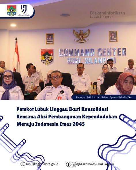 Pemkot Lubuk Linggau Ikuti Konsolidasi Rencana Aksi Pembangunan Kependudukan Menuju Indonesia Emas 2045