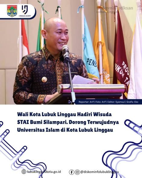 Wali Kota Lubuk Linggau Hadiri Wisuda STAI Bumi Silampari, Dorong Terwujudnya Universitas Islam di Kota Lubuk Linggau