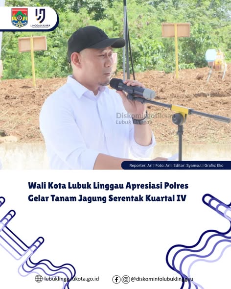 Wali Kota Lubuk Linggau Apresiasi Polres Gelar Tanam Jagung Serentak Kuartal IV