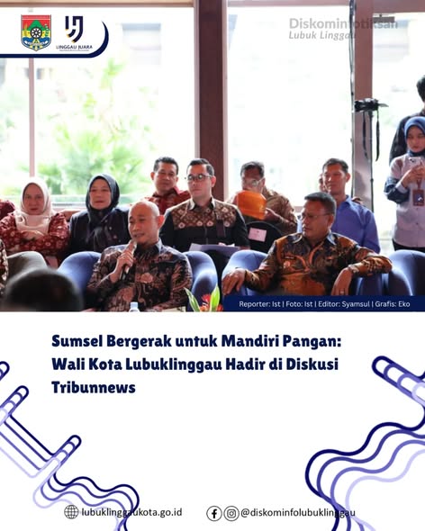 Sumsel Bergerak untuk Mandiri Pangan: Wali Kota Lubuklinggau Hadir di Diskusi Tribunnews