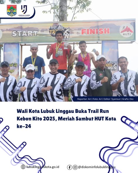 Wali Kota Lubuk Linggau Lepas Peserta Trail Run Kebon Kito 2025, Memeriahkan HUT Kota ke-24