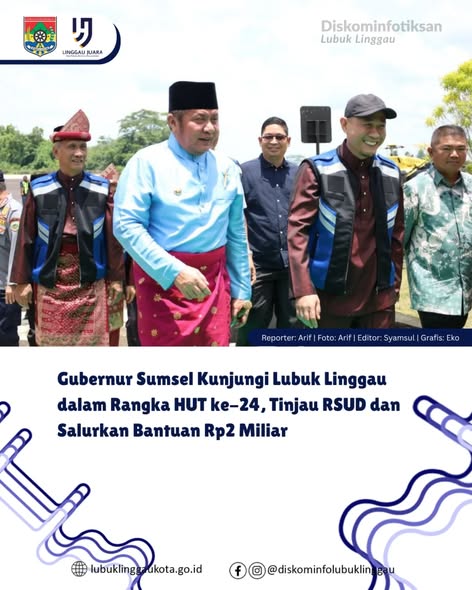 Gubernur Sumsel Kunjungi Lubuk Linggau dalam Rangka HUT ke-24, Tinjau RSUD dan Salurkan Bantuan Rp2 Miliar