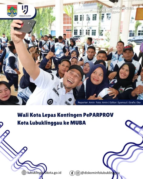 ‎Wali Kota Lepas Kontingen PePARPROV Kota Lubuklinggau ke MUBA