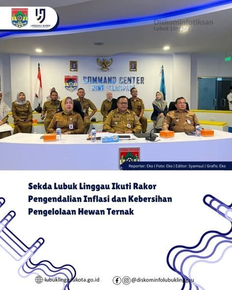 Sekda Lubuk Linggau Ikuti Rakor Pengendalian Inflasi dan Kebersihan Pengelolaan Hewan Ternak