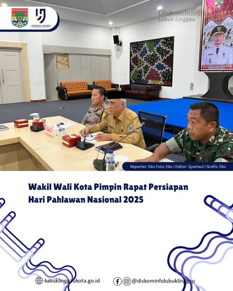 Wakil Wali Kota Pimpin Rapat Persiapan Hari Pahlawan Nasional 2025