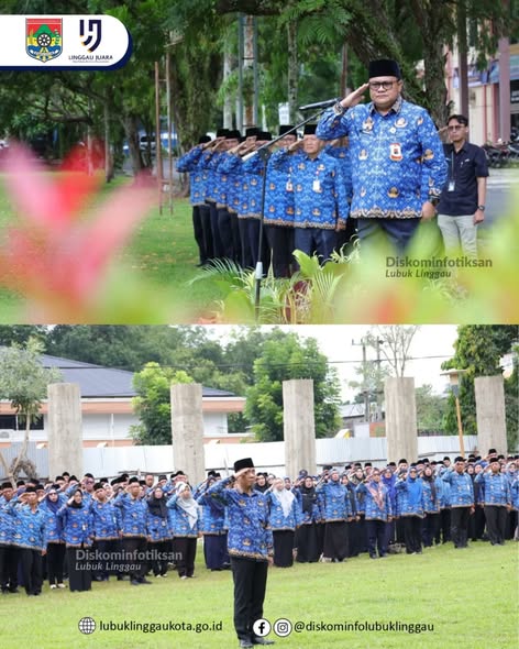 Sekda Lubuk Linggau Pimpin Apel Bulanan dan Upacara HUT KORPRI ke-54