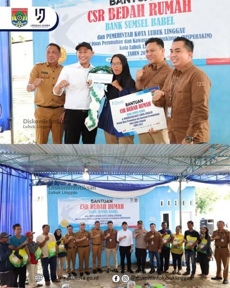 Wali Kota Lubuk Linggau Resmikan Rumah Bantuan CSR Bedah Rumah Bank Sumsel Babel di Cereme Taba