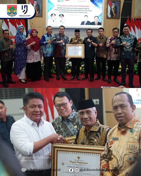 Wakil Wali Kota Lubuklinggau Terima Penghargaan Top 6 Inovasi Disdukcapil se-Sumsel Tahun 2025