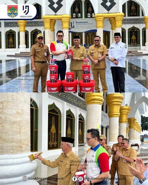 Wawako Lubuk Linggau Hadiri Peliputan CSR Nippon Paint untuk Masjid Agung As-Salam
