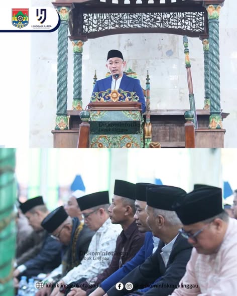 Wali Kota Lubuk Linggau dan Jajaran Sholat Idulfitri 1447 H di Masjid Agung As-Salam