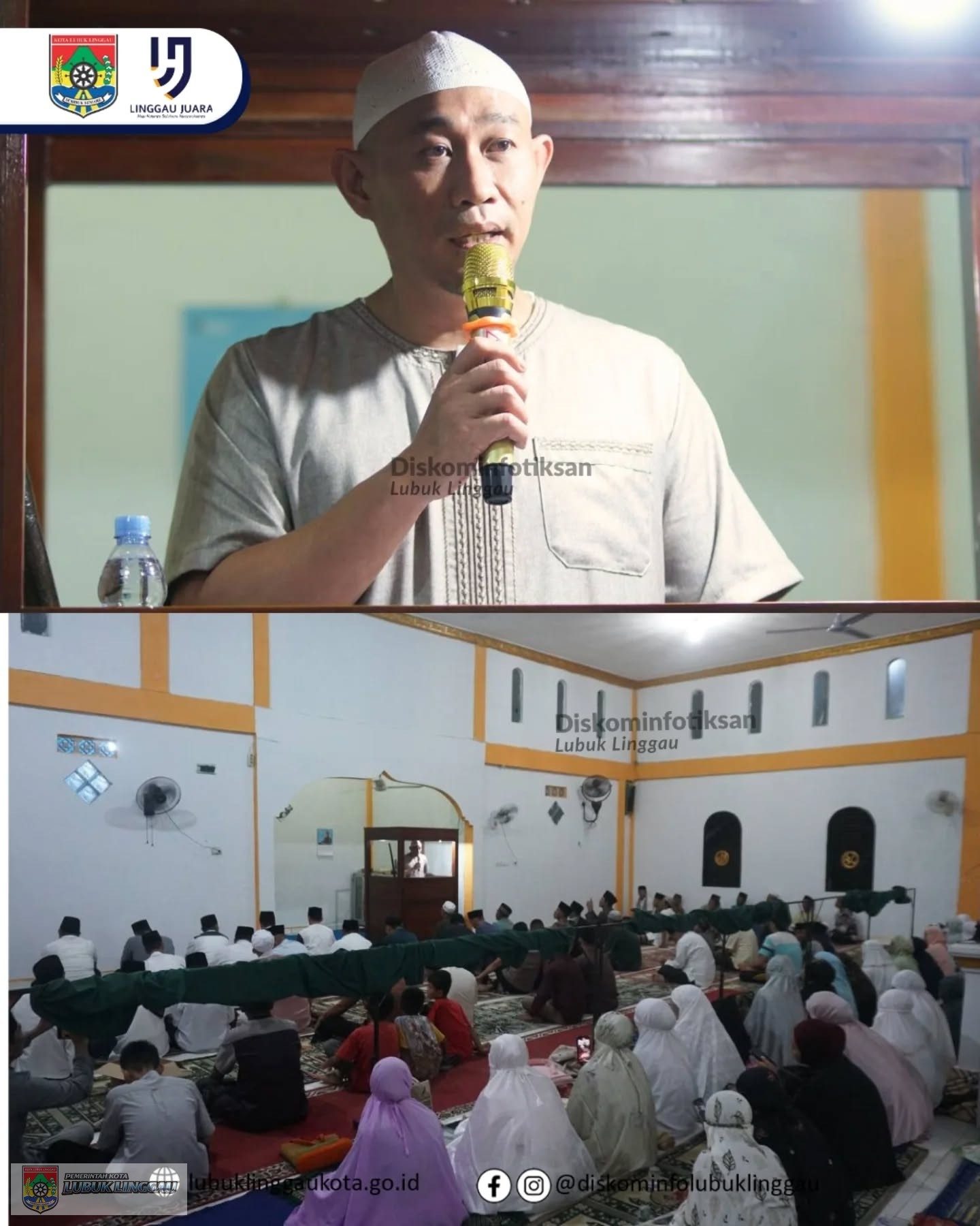 Wali Kota Lubuk Linggau dan Jajaran Sholat Tarawih di Masjid Al Ma’ruf