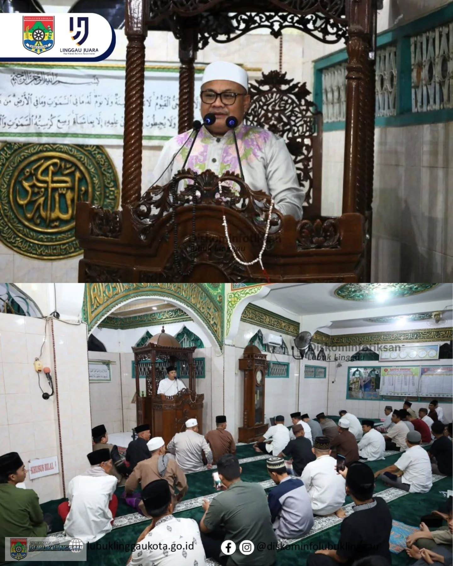 Sekda dan Tim A Pemkot Lubuk Linggau Safari Ramadhan di Masjid Al-Khoiriyah