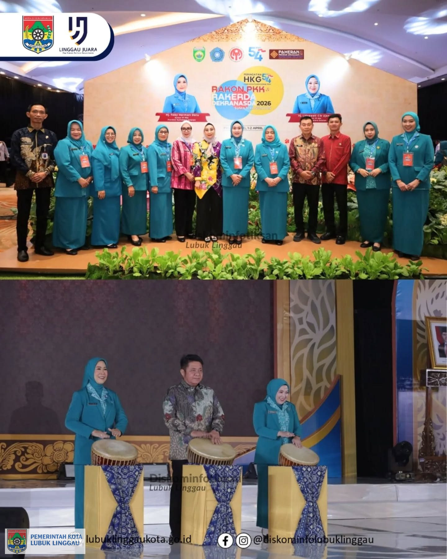 ‎Ketua PKK Lubuk Linggau Hadiri HKG PKK ke-54 Tingkat Sumatera Selatan