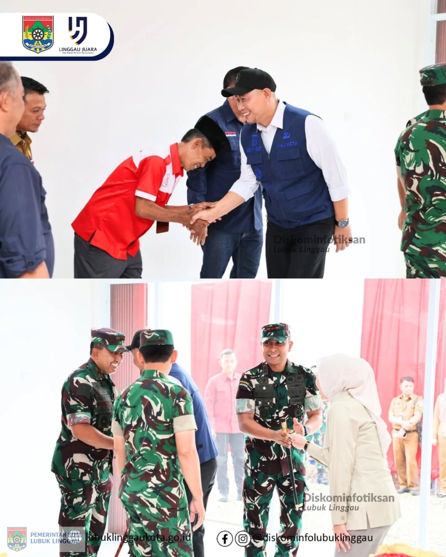Wali Kota Lubuk Linggau Bersama Pangdam II Sriwijaya Tinjau KMP Nikan Jaya