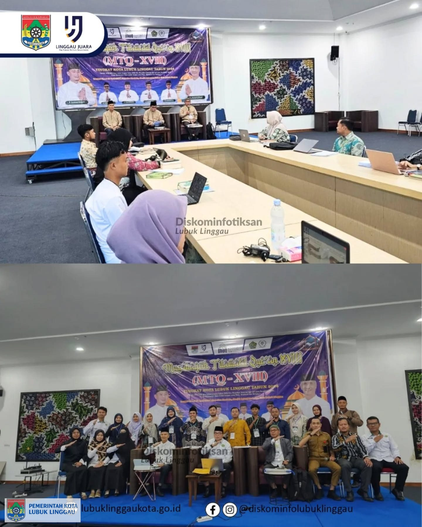 Lomba Karya Tulis Ilmiah Al-Qur’an kategori putra dan putri berlangsung di Ruang Dayang Torek Lantai 5 Kantor Wali Kota Lubuk Linggau