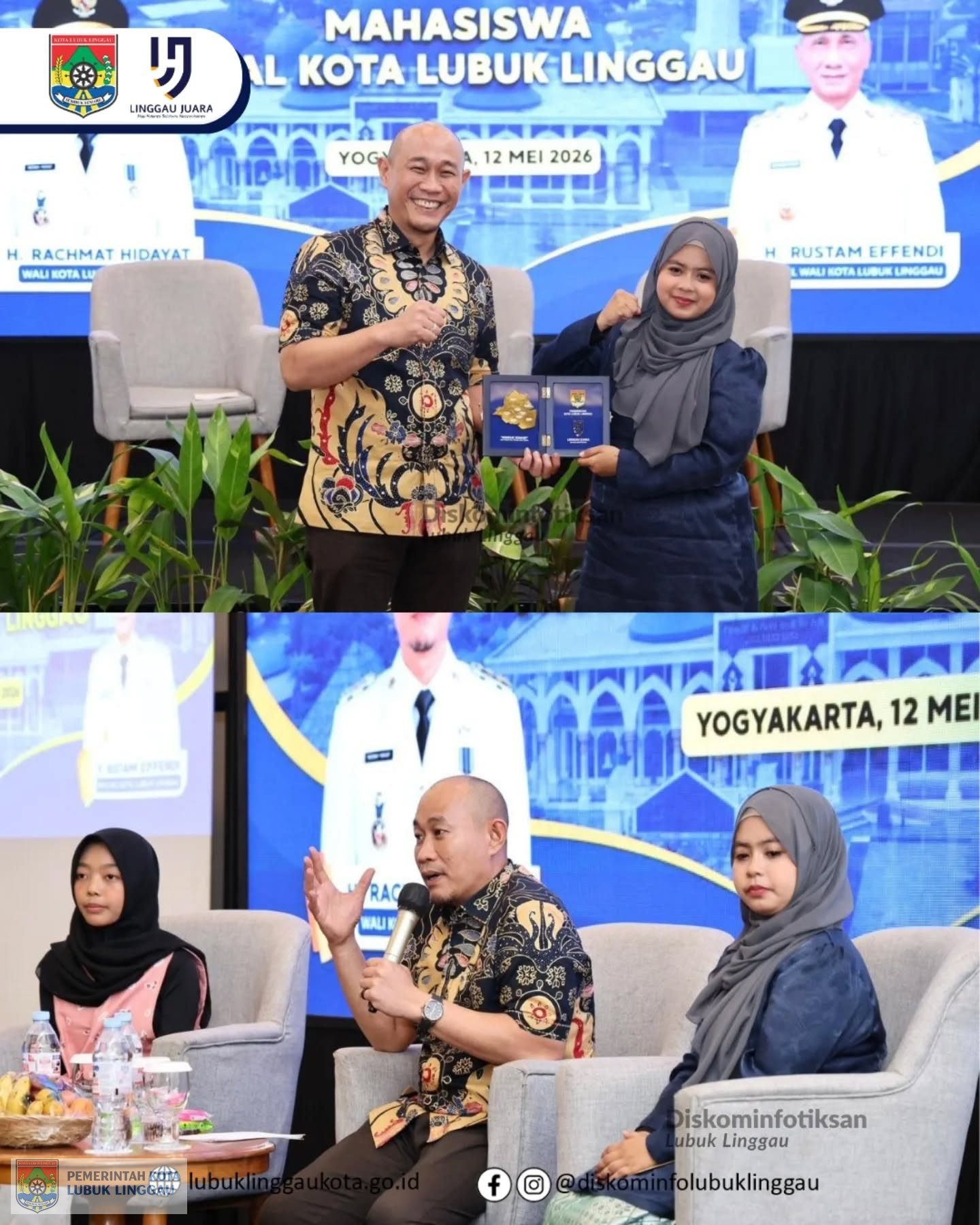Wali Kota Lubuk Linggau, H Rachmat Hidayat meninjau mess mahasiswa yang berada di Yogyakarta