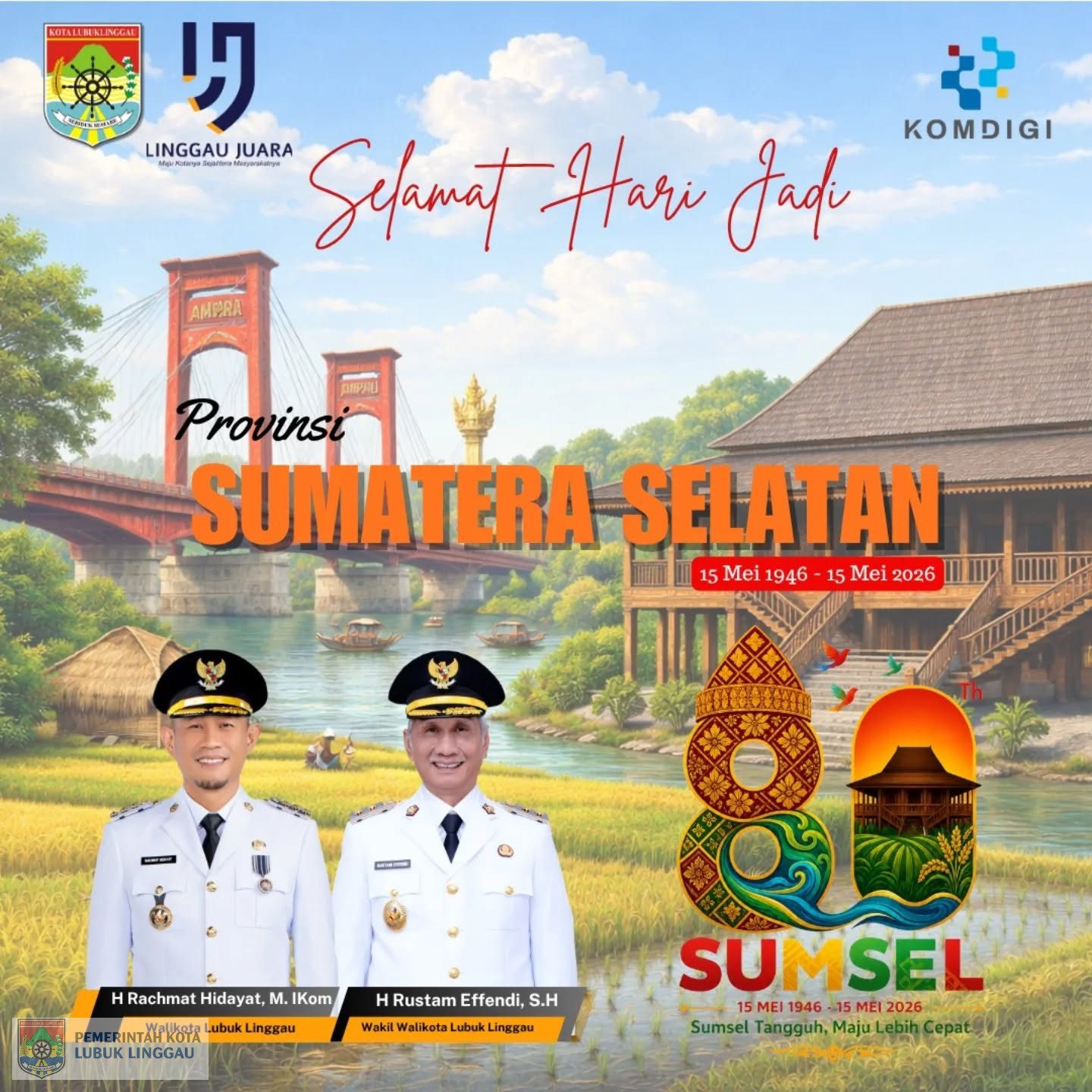 Selamat Hari Jadi Provinsi Sumatera Selatan ke-80 🎉