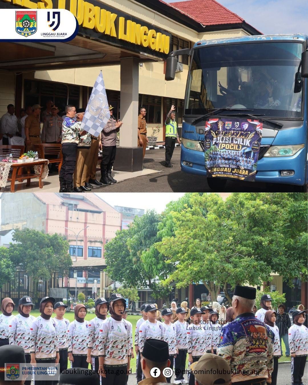 Wakil Wali Kota Lepas Keberangkatan Polisi Cilik Lubuk Linggau ke Tingkat Polda Sumsel