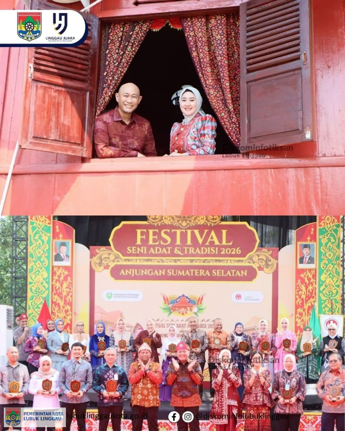 Wali Kota dan Ketua Dekranasda Hadiri Pembukaan Festival Seni Adat dan Festival Anjungan Provinsi Sumsel