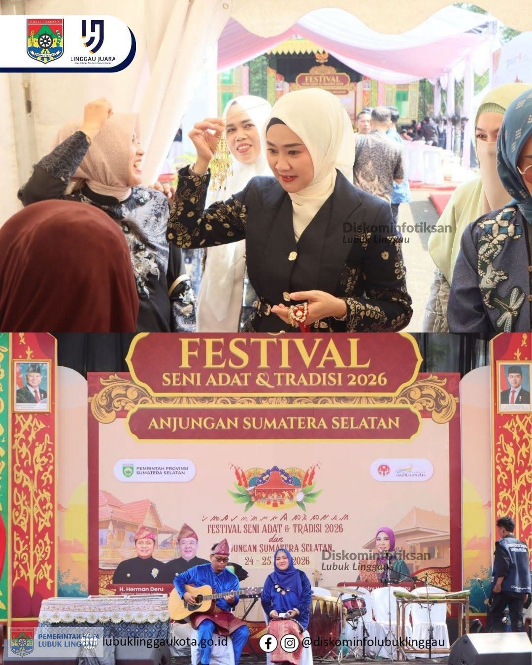 Ketua Dekranasda Lubuk Linggau Hadiri Festival Seni Adat dan Tradisi di Palembang