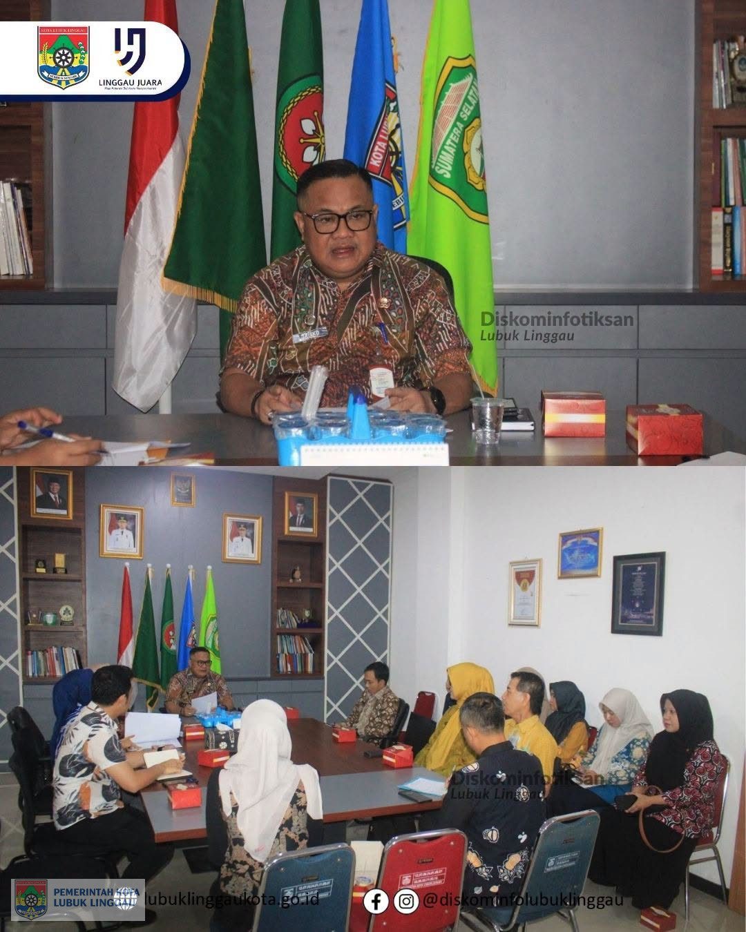Sekda Kota Lubuk Linggau memimpin rapat persiapan pelaksanaan upacara peringatan Hari Keluarga Nasional (Harganas) ke-33 tahun 2026