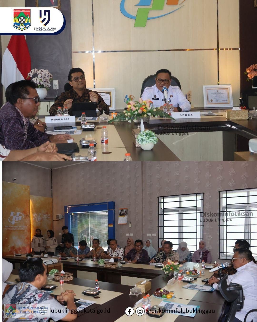 Sekda Lubuk Linggau Hadiri Rapat Evaluasi Sektoral BPS Indeks Pelayanan Statistik