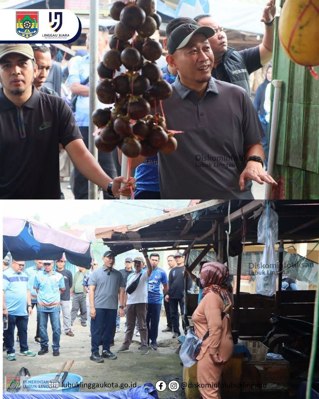 Wali Kota dan Jajaran Laksanakan Gotong Royong dan Tinjau Pasar Bukit Sulap