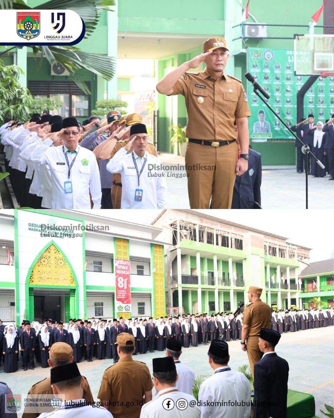 Wako Jadi Pembina Upacara Bendera di MAN 1 Lubuk Linggau
