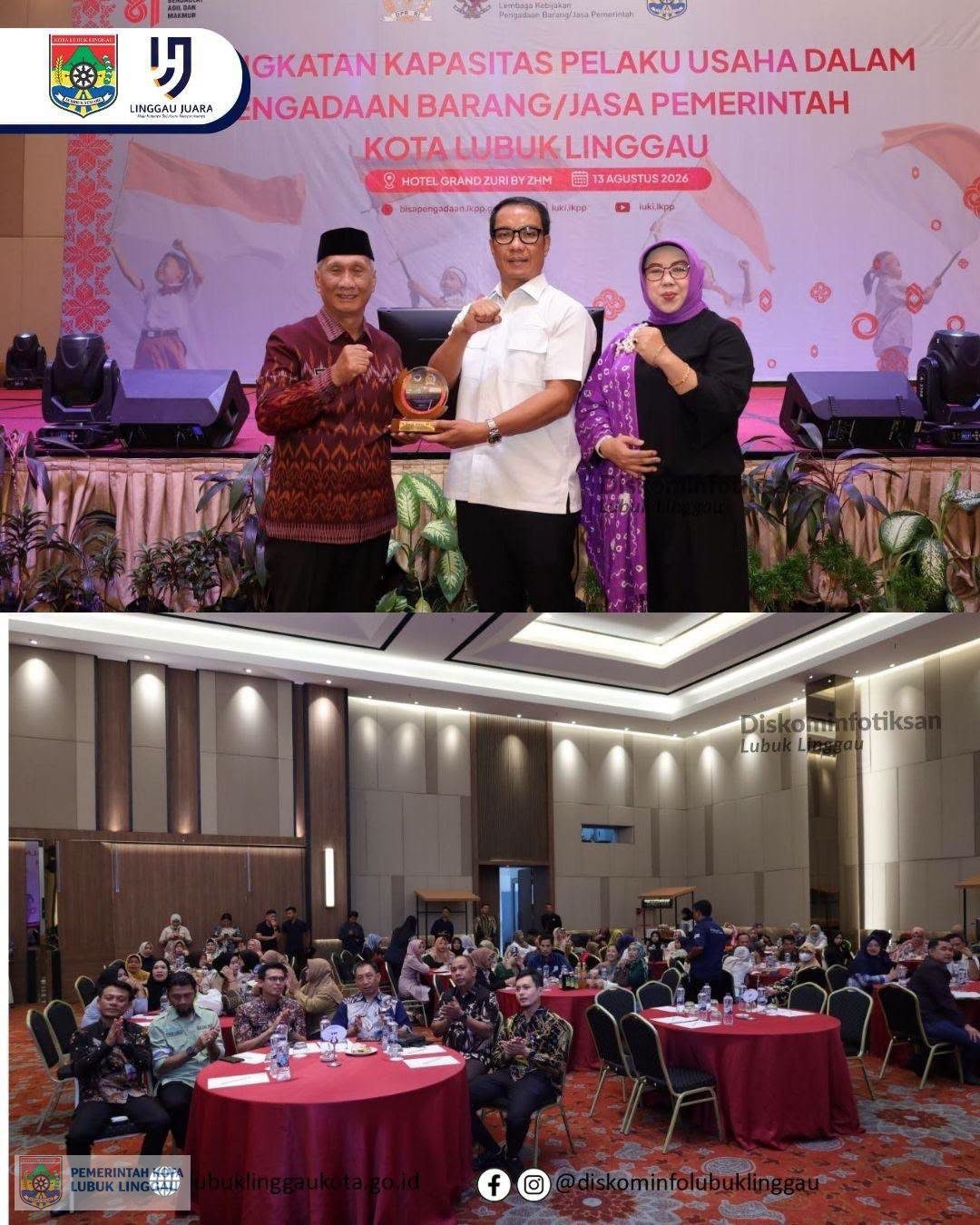 Wawako Hadiri Kegiatan Peningkatan Kapasitas Pelaku Usaha oleh LKPP ‎