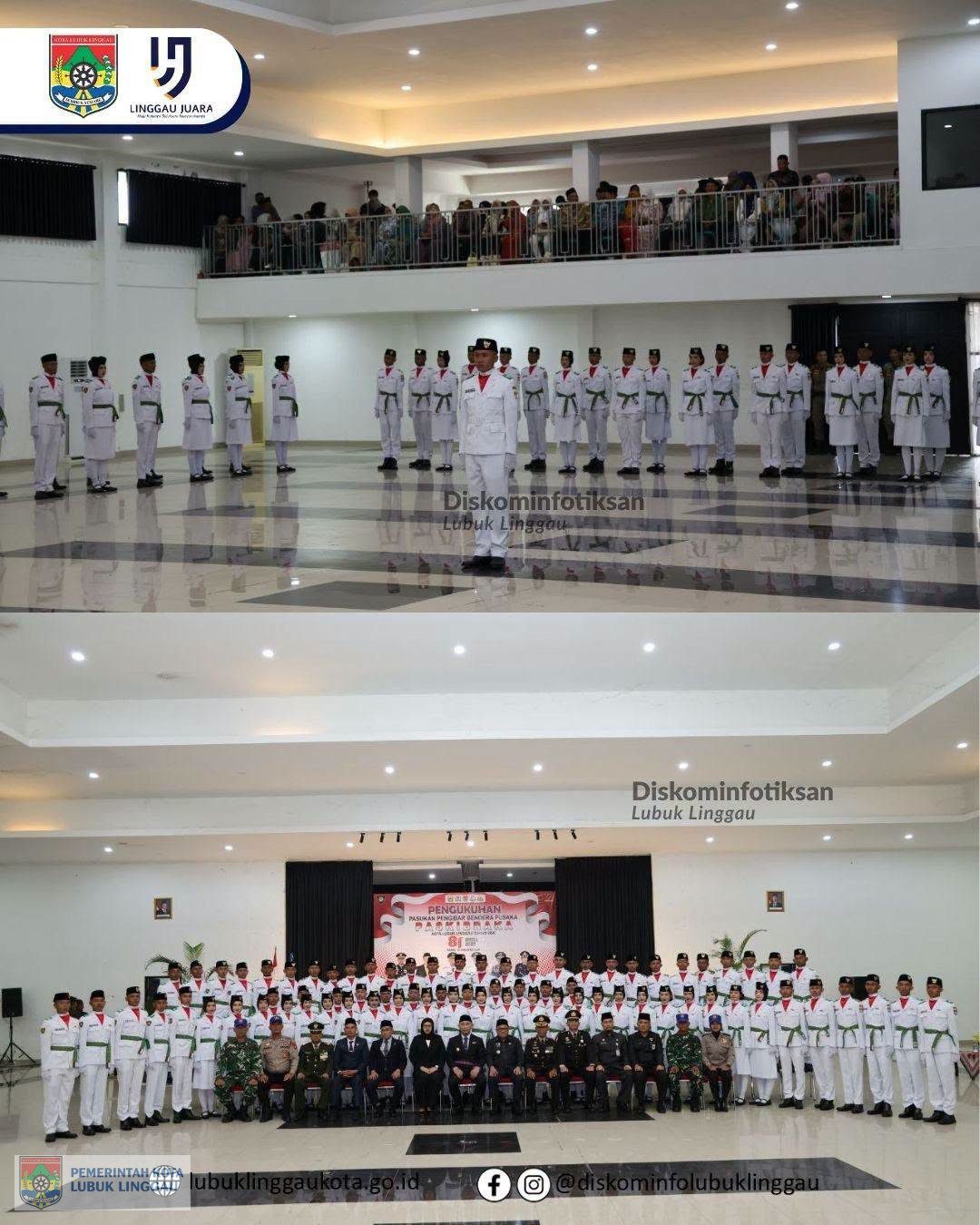 75 orang putra dan putri terbaik dari berbagai Sekolah Menengah Atas (SMA),dalam wilayah Kota Lubuk Linggau resmi dikukuhkan menjadi Anggota Paskibraka Kota Lubuk Linggau.