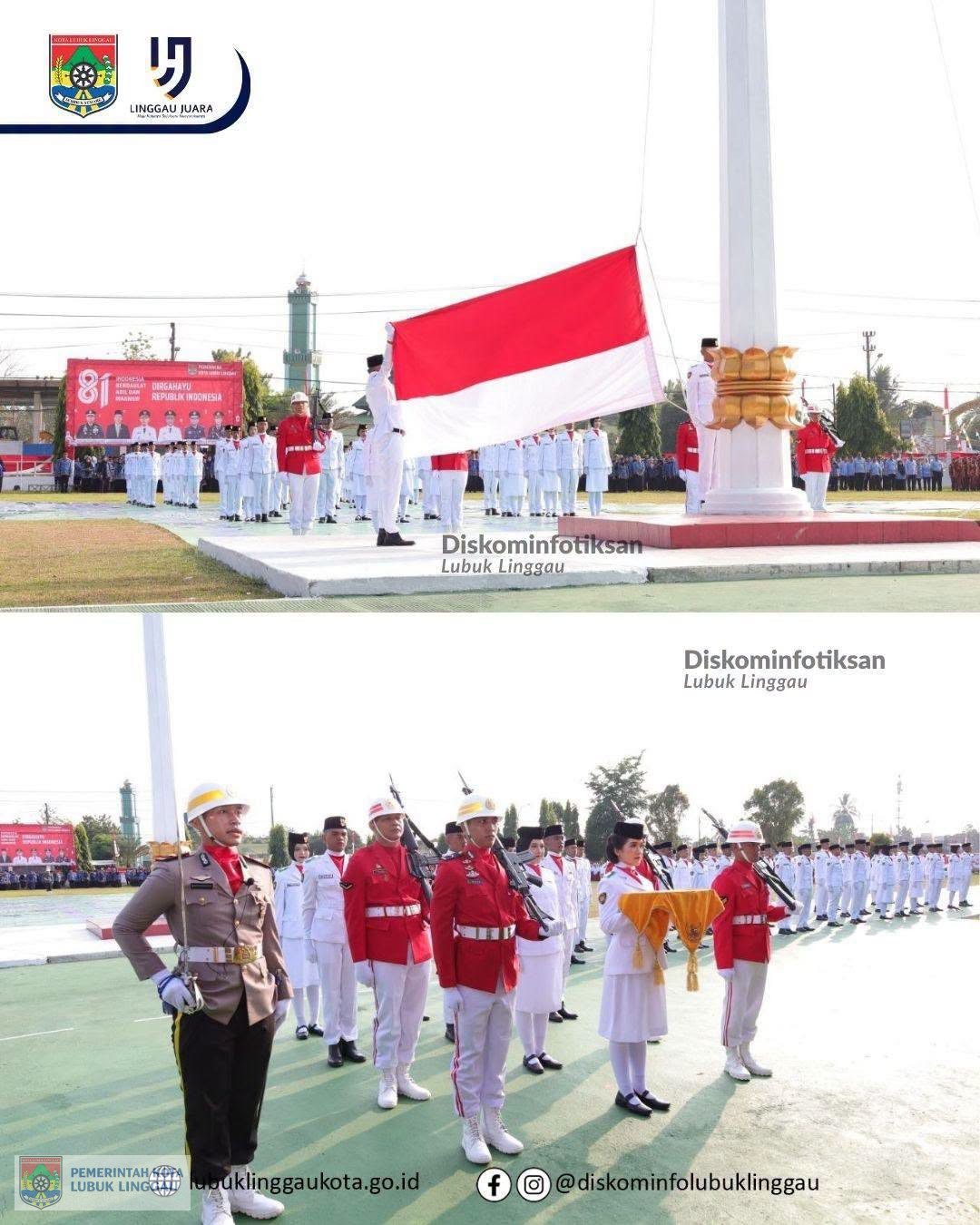 Wali Kota Lubuk Linggau Pimpin Upacara HUT ke-81 RI