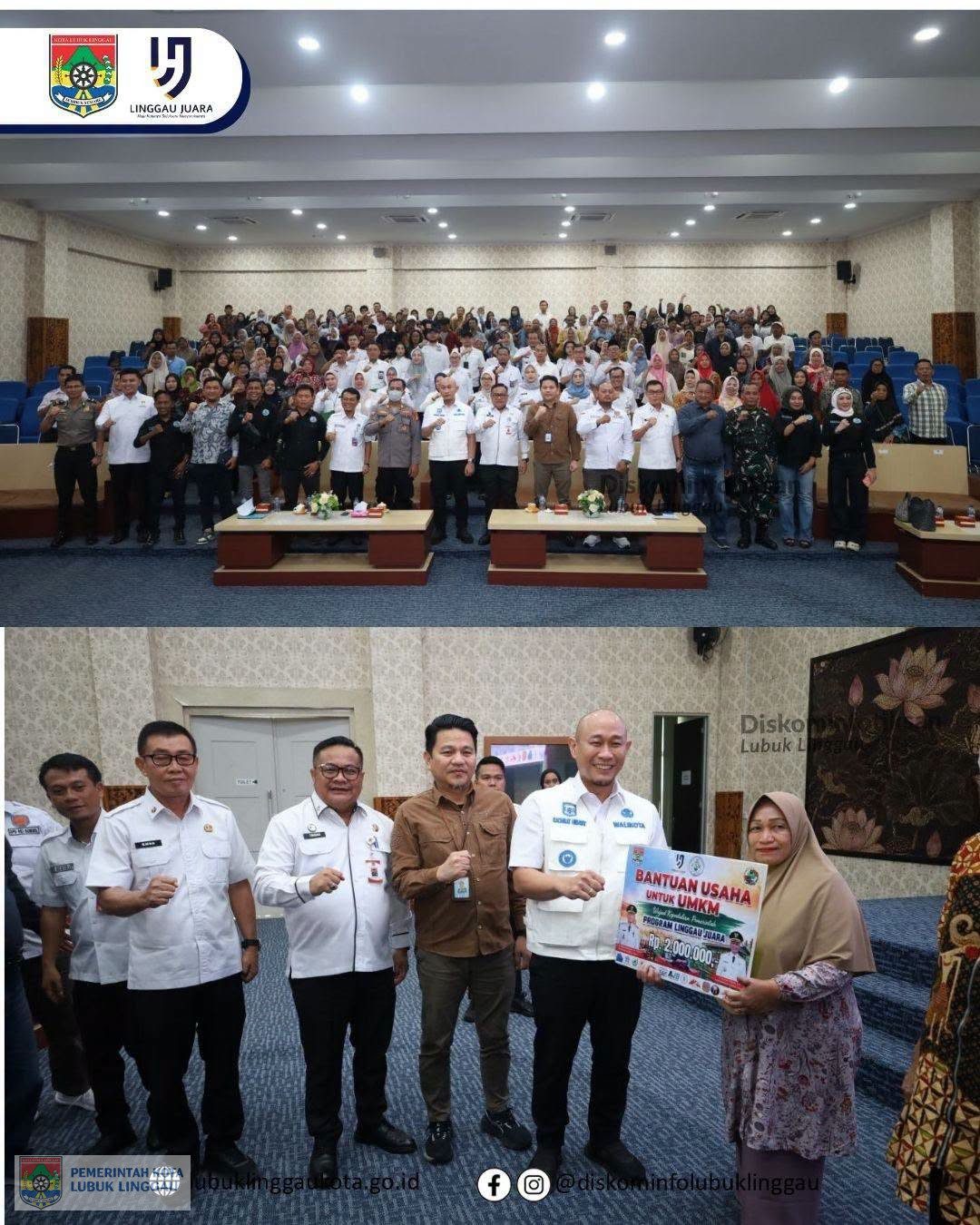 Wali Kota Serahkan Bantuan Modal Usaha kepada 120 Pelaku UMKM