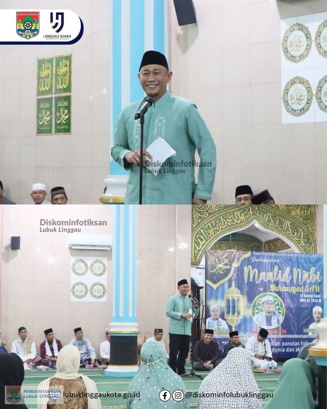 Wali Kota dan Jajaran Hadiri Peringatan Maulid Nabi di Masjid Anniyaturrohimin Batu Urip
