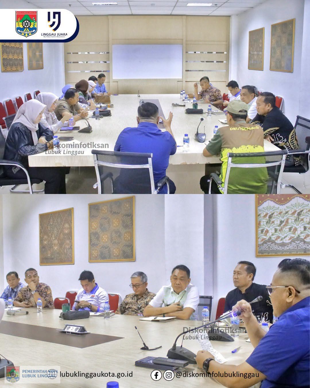 Wali Kota Lubuk Linggau H Rachmat Hidayat melalui Sekretaris Daerah H Trisko Defriyansa Memimpin Rapat Persiapan Pentas Kesenian
