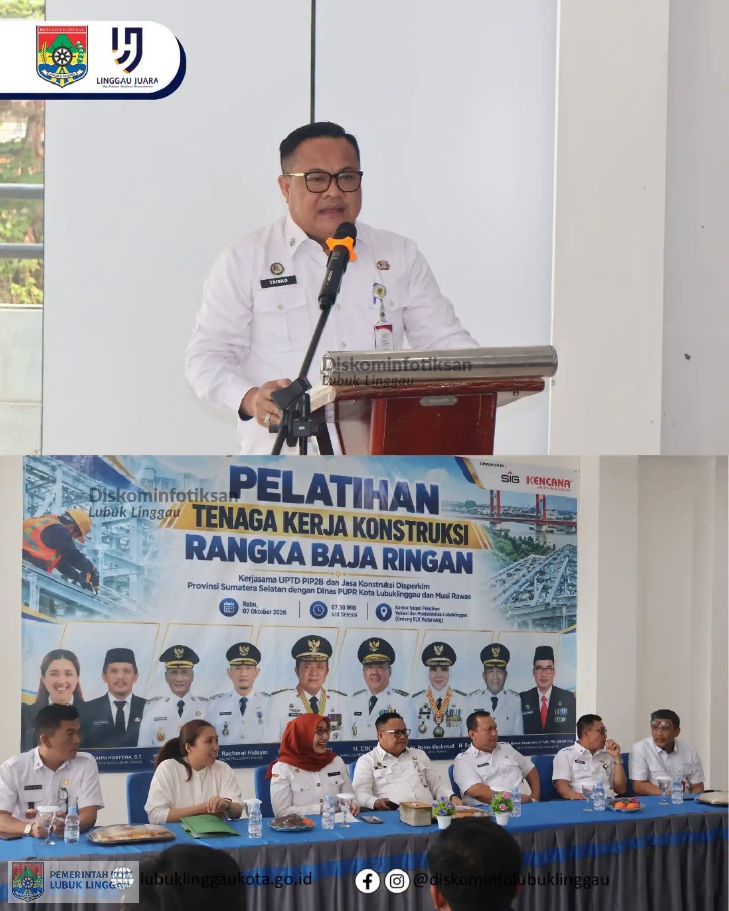 Sekda Buka Pelatihan Tenaga Kerja Konstruksi Rangka Baja Ringan 