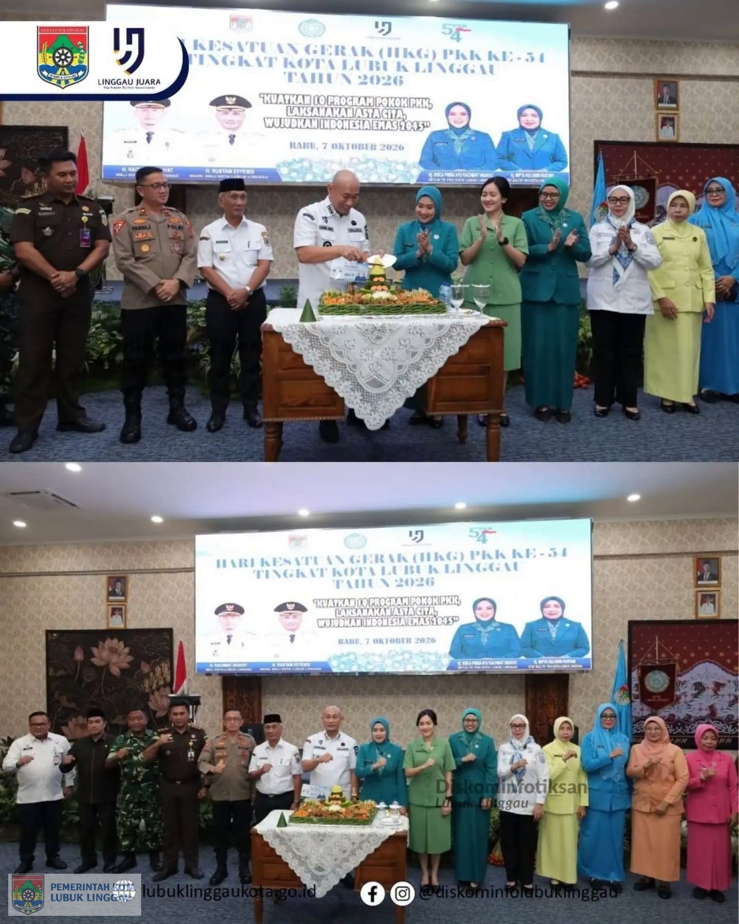 Wali Kota dan Jajaran Hadiri Peringatan HKG PKK ke-54 Tahun 2026