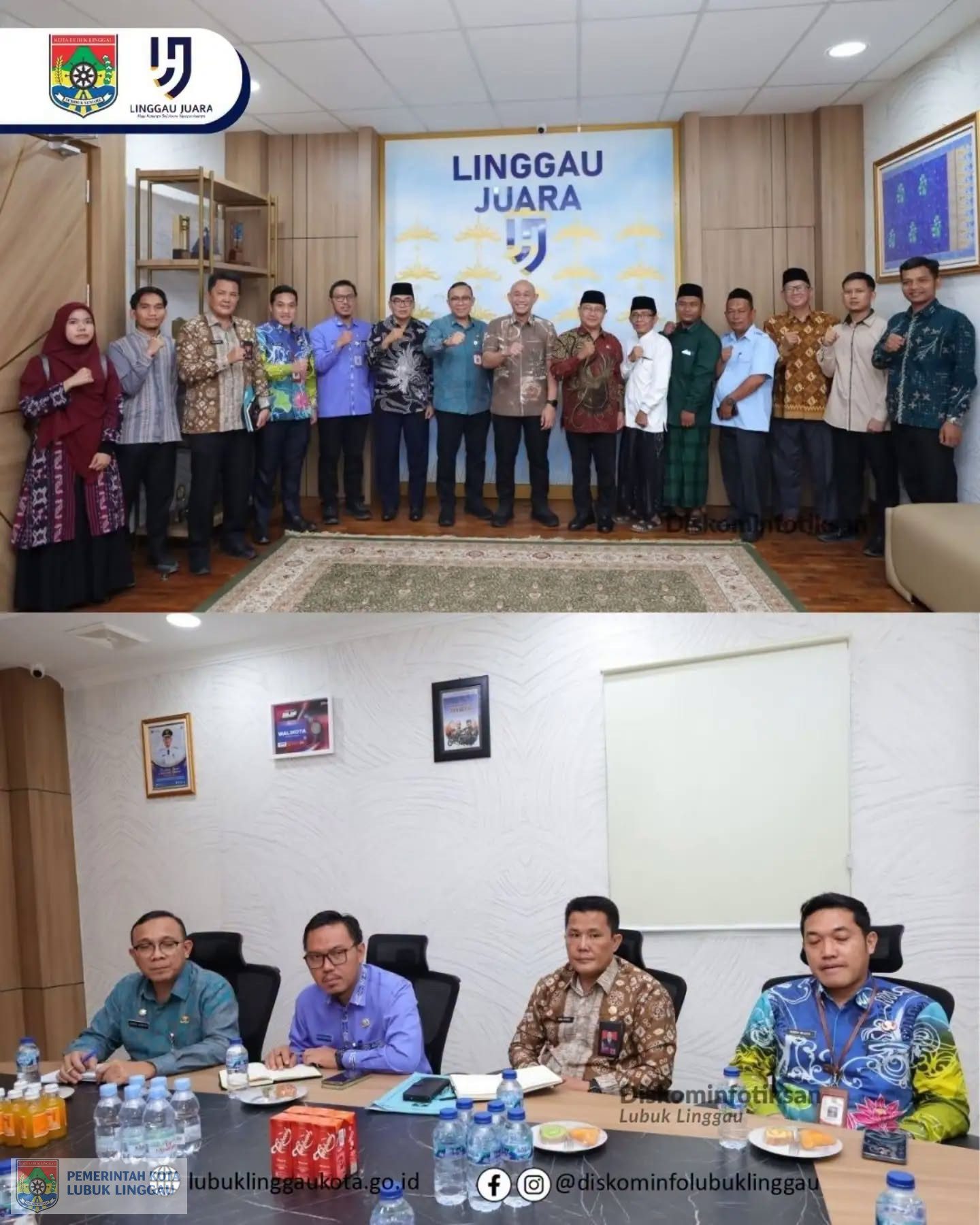 WALI KOTA LUBUK LINGGAU, H Rachmat Hidayat terima audiensi panitia pelaksana Hari Santri Nasional (HSN) 