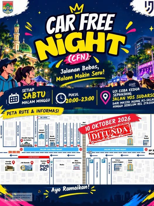 PENGUMUMAN RESMI: KEGIATAN CFD DAN CFN LUBUK LINGGAU DITUNDA SEMENTARA!