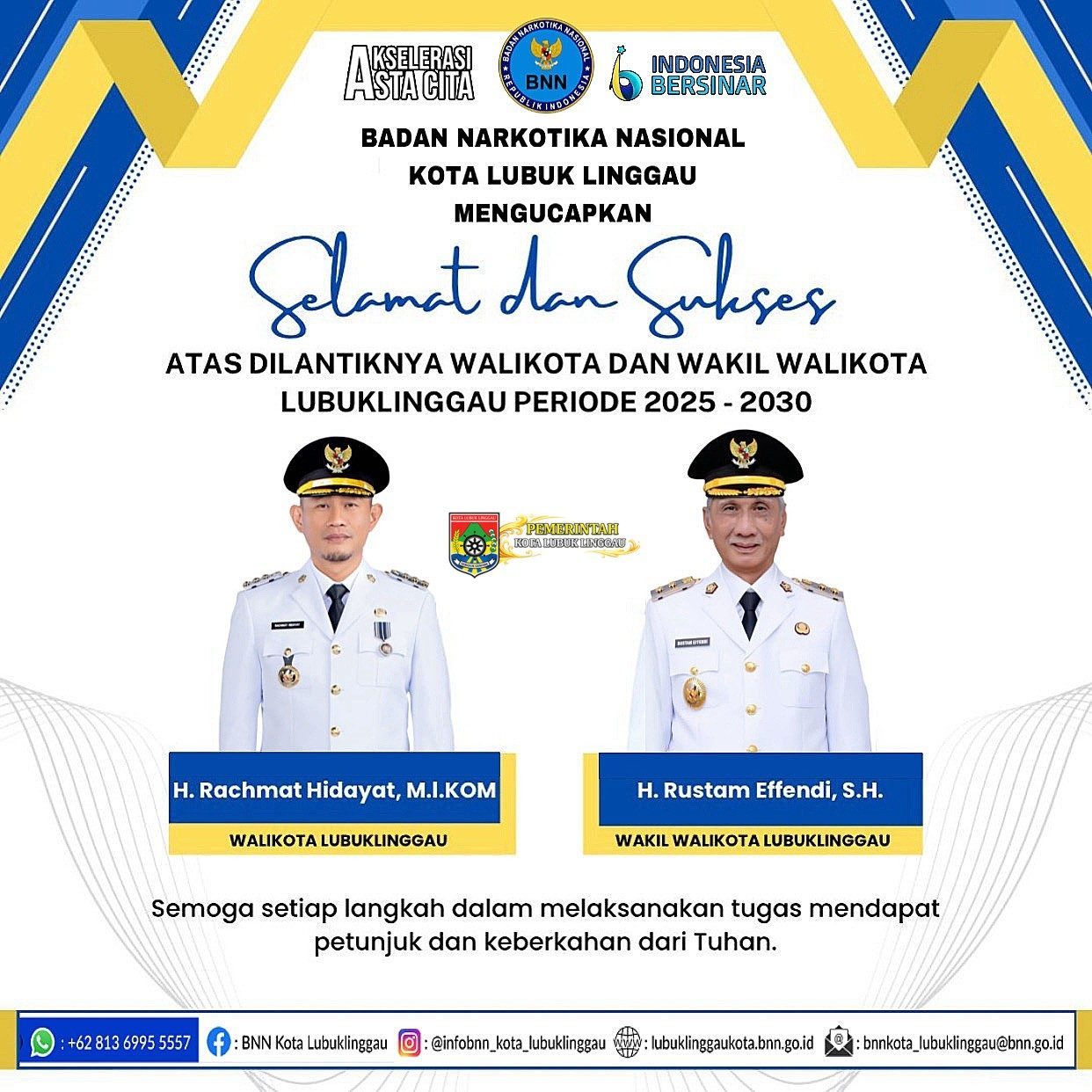 Resmi Dilantik, ini Visi Misi Linggau Juara